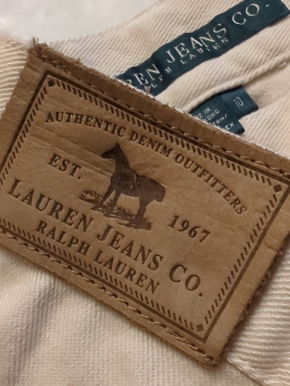 Lauren Jeans Co Ralph Lauren- Women’s Denim With Beaded Design Size 10 - Picture 14 of 16